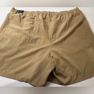 Tan men’s athletic shorts. 6” Inseam agility shorts. XXL. Brand new